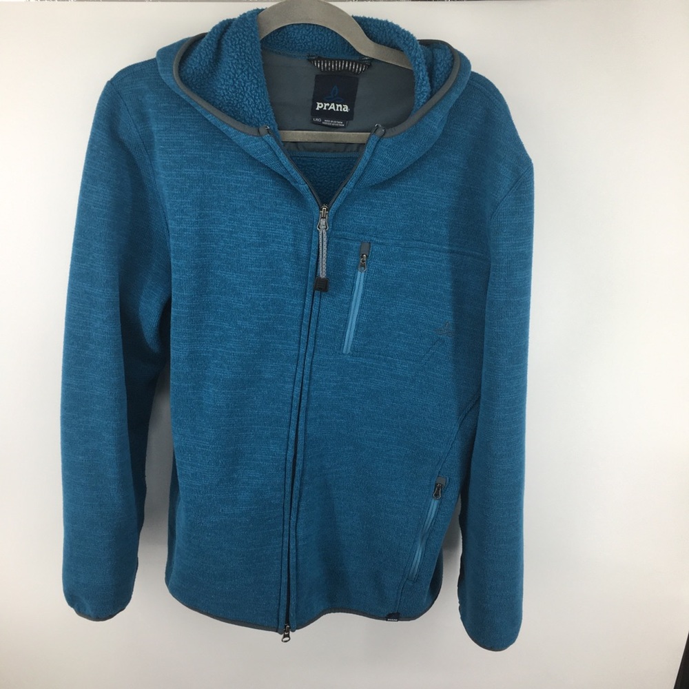 PrAna Blue/Green Fleece Jacket